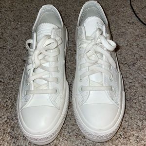 White Platform Converse